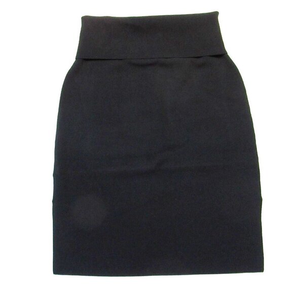 NWT MM. Lafleur Harlem in Black Foldover Waist Stretch Knit Pencil Skirt 1+ - Picture 1 of 5